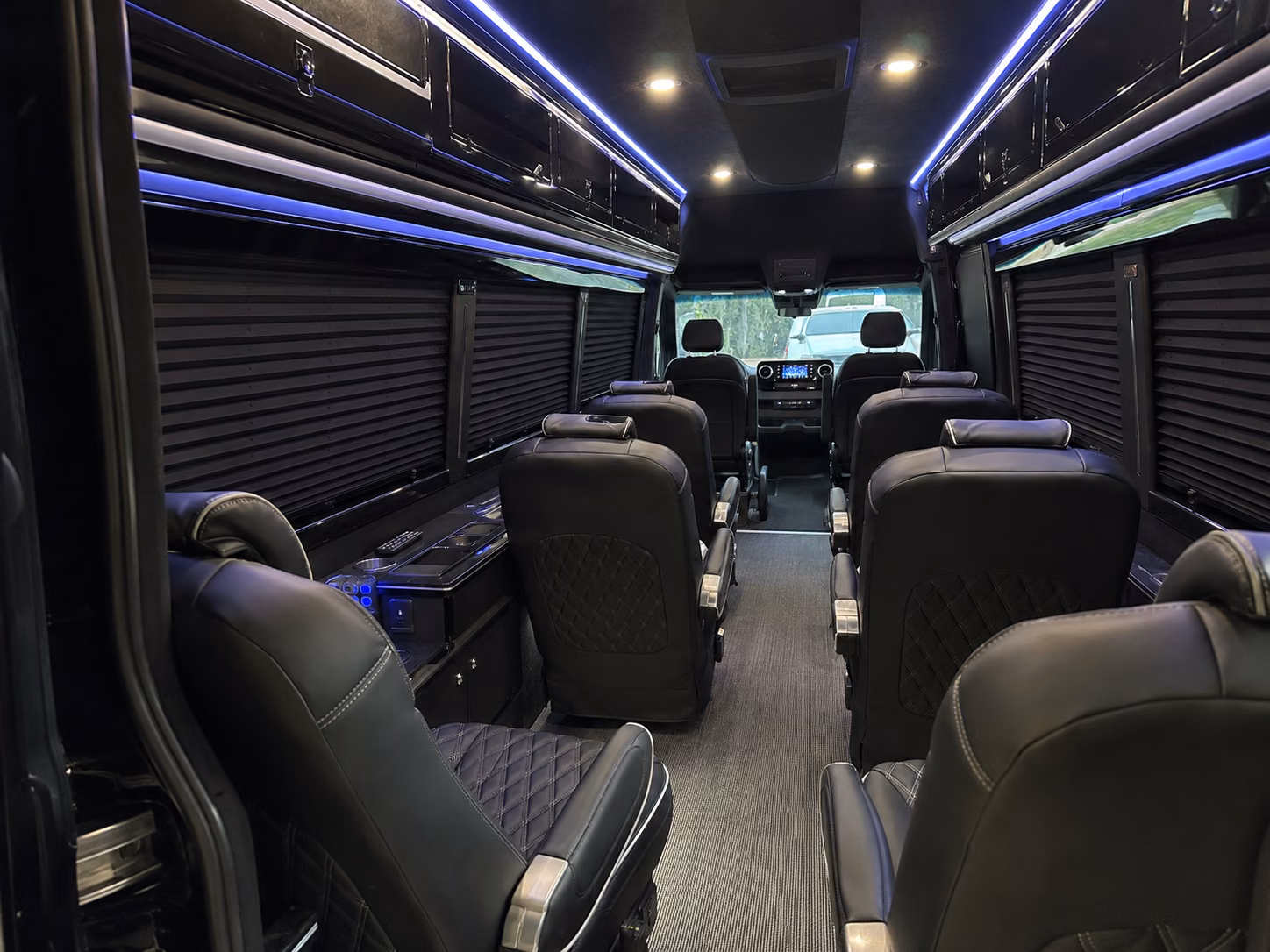 fullerton 12 passenger sprinter van inside